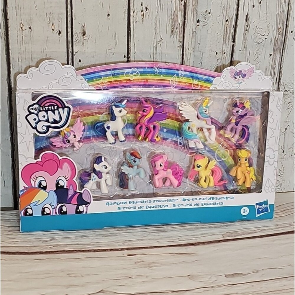 My Little Pony Toy Rainbow Equestria Favorites 10 Figure Collection 2" tall New